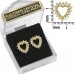 E026G Forever Gold Austrian Crystal Open Heart Earrings 106350